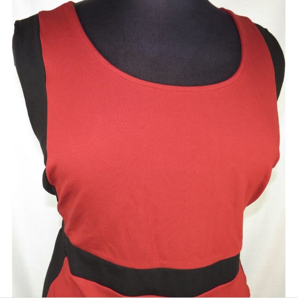 Torrid Plus Size 28 Red/Black Ponte Knit Bodycon Dress, NWT - Picture 3 of 7